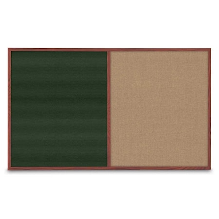 United Visual Products Enclosed Corkboard, 1 Door, 18"x24", 4" Fra, UV3400-BLACK-FORBO UV3400-BLACK-FORBO